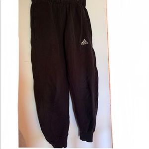 Boys black adidas cotton joggers/ sweatpants